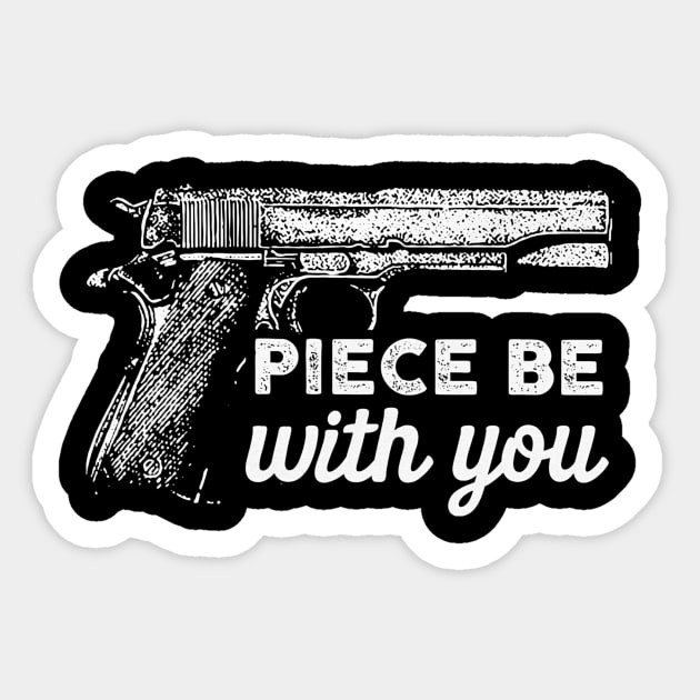 Piece be with you gun lover Sticker by ninishop